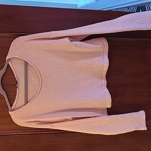 Light Pink, Cropped Sweater, Size M